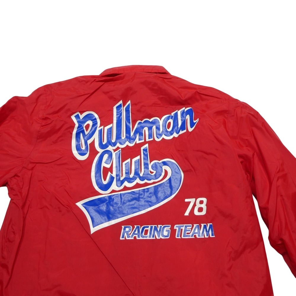 Vintage Birdie Jacket Mens Medium Red Pullman Club Racing Team Windbreaker USA